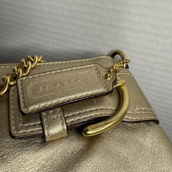 Coach Metallic Gold Shoulder Bag - Picture 2 of 5